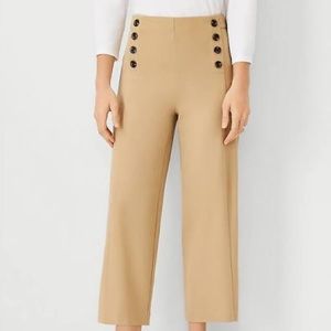 ANN TAYLOR Petite Kate Wide Leg Crop Sailor Pant Size 6